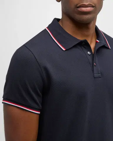 Moncler Men's Tipped Polo Shirt | Thumbnail 5 Moncler Men's Tipped Polo Shirt | Thumbnail 5
