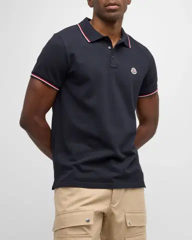 Moncler Men's Tipped Polo Shirt | Thumbnail 6 Moncler Men's Tipped Polo Shirt | Thumbnail 6