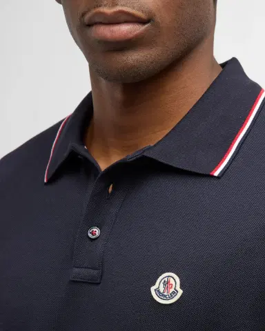 Moncler Men's Tipped Polo Shirt | Thumbnail 7 Moncler Men's Tipped Polo Shirt | Thumbnail 7