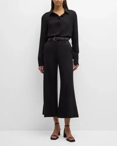 Argent Button-Down Double Georgette Blouse | Thumbnail 2 Argent Button-Down Double Georgette Blouse | Thumbnail 2