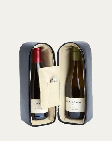 Royce New York Monogrammed Leather Double Wine Bottle Carrying Case, Personalized | Thumbnail 2 Royce New York Monogrammed Leather Double Wine Bottle Carrying Case, Personalized | Thumbnail 2