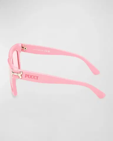 PUCCI Logo Acetate Square Sunglasses | Thumbnail 3 PUCCI Logo Acetate Square Sunglasses | Thumbnail 3