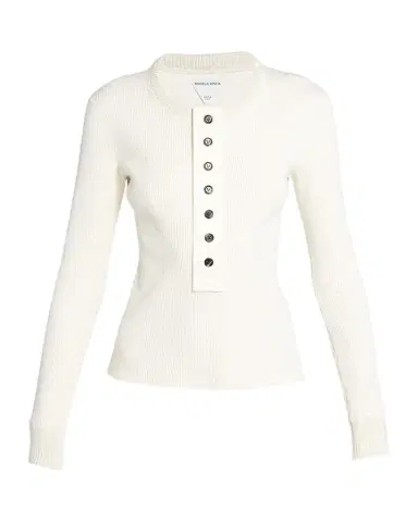 Bottega Veneta Long-Sleeve Compact Cotton Rib Jersey Henley T-Shirt | Thumbnail 1 Bottega Veneta Long-Sleeve Compact Cotton Rib Jersey Henley T-Shirt | Thumbnail 1