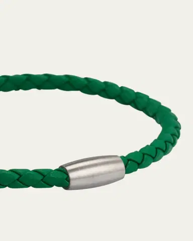 Jan Leslie Men's Magnetic Braided Leather Bracelet | Thumbnail 3 Jan Leslie Men's Magnetic Braided Leather Bracelet | Thumbnail 3