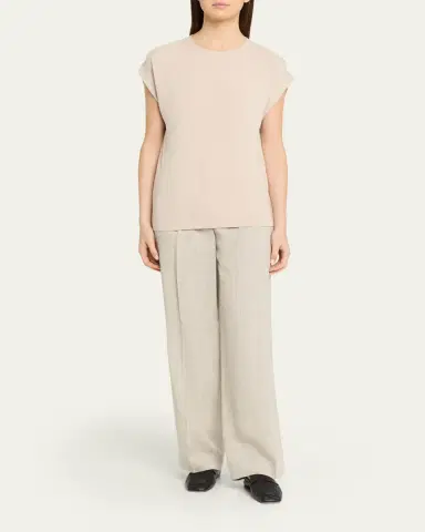 MAJESTIC FILATURES French Terry Rolled-Cuff Short-Sleeve Crewneck Tee | Thumbnail 2 MAJESTIC FILATURES French Terry Rolled-Cuff Short-Sleeve Crewneck Tee | Thumbnail 2