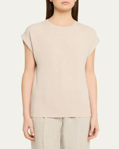 MAJESTIC FILATURES French Terry Rolled-Cuff Short-Sleeve Crewneck Tee | Thumbnail 4 MAJESTIC FILATURES French Terry Rolled-Cuff Short-Sleeve Crewneck Tee | Thumbnail 4