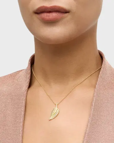 Jennifer Meyer Small Diamond Leaf Necklace | Thumbnail 2 Jennifer Meyer Small Diamond Leaf Necklace | Thumbnail 2
