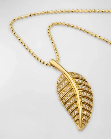Jennifer Meyer Small Diamond Leaf Necklace | Thumbnail 3 Jennifer Meyer Small Diamond Leaf Necklace | Thumbnail 3