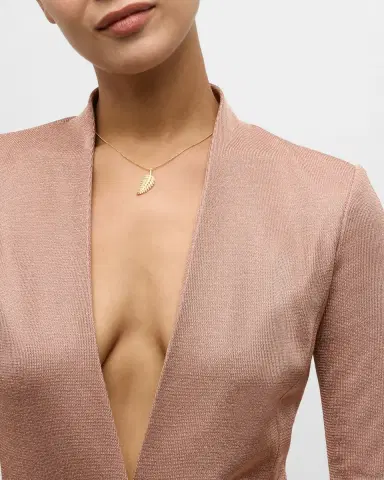 Jennifer Meyer Small Diamond Leaf Necklace | Thumbnail 5 Jennifer Meyer Small Diamond Leaf Necklace | Thumbnail 5