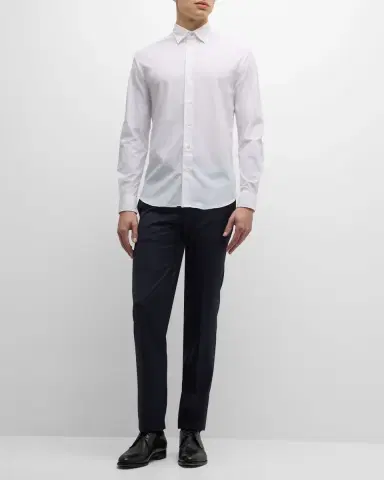 Emporio Armani Men's Slim Fit Nylon-Stretch Sport Shirt | Thumbnail 3 Emporio Armani Men's Slim Fit Nylon-Stretch Sport Shirt | Thumbnail 3