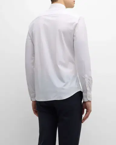 Emporio Armani Men's Slim Fit Nylon-Stretch Sport Shirt | Thumbnail 4 Emporio Armani Men's Slim Fit Nylon-Stretch Sport Shirt | Thumbnail 4