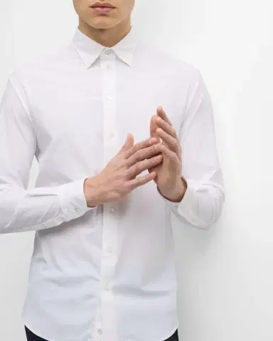 Emporio Armani Men's Slim Fit Nylon-Stretch Sport Shirt | Thumbnail 6 Emporio Armani Men's Slim Fit Nylon-Stretch Sport Shirt | Thumbnail 6