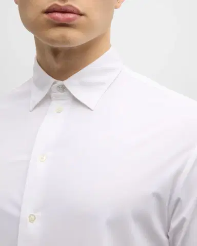 Emporio Armani Men's Slim Fit Nylon-Stretch Sport Shirt | Thumbnail 7 Emporio Armani Men's Slim Fit Nylon-Stretch Sport Shirt | Thumbnail 7