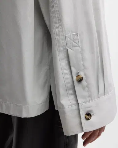 Bottega Veneta Men's Technical Cotton-Silk Shirt | Thumbnail 6 Bottega Veneta Men's Technical Cotton-Silk Shirt | Thumbnail 6