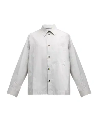 Bottega Veneta Men's Technical Cotton-Silk Shirt | Thumbnail 1 Bottega Veneta Men's Technical Cotton-Silk Shirt | Thumbnail 1