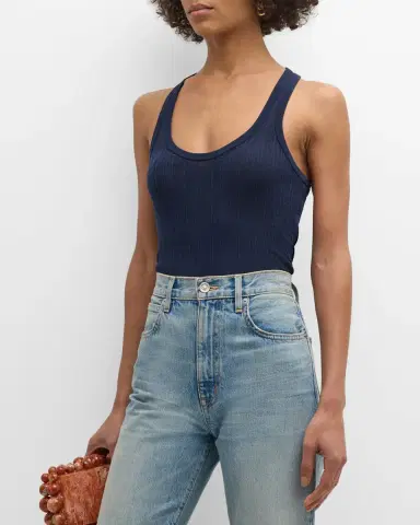 A.L.C. Iris Striped Scoop-Neck Tank Top | Thumbnail 7 A.L.C. Iris Striped Scoop-Neck Tank Top | Thumbnail 7