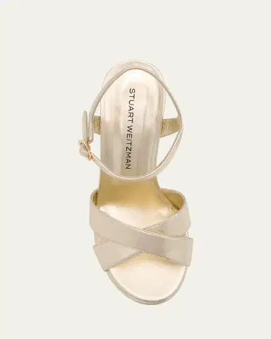 Stuart Weitzman Dayna Metallic Crisscross Platform Sandals | Thumbnail 15 Stuart Weitzman Dayna Metallic Crisscross Platform Sandals | Thumbnail 15