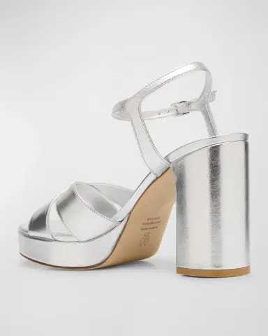 Stuart Weitzman Dayna Metallic Crisscross Platform Sandals | Thumbnail 8 Stuart Weitzman Dayna Metallic Crisscross Platform Sandals | Thumbnail 8