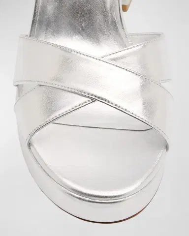 Stuart Weitzman Dayna Metallic Crisscross Platform Sandals | Thumbnail 10 Stuart Weitzman Dayna Metallic Crisscross Platform Sandals | Thumbnail 10