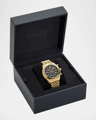 Versace Chrono Master IP Yellow Gold Bracelet Watch, 44mm | Thumbnail 5 Versace Chrono Master IP Yellow Gold Bracelet Watch, 44mm | Thumbnail 5