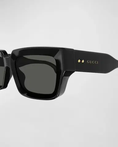 Gucci Beveled Acetate Rectangle Sunglasses | Thumbnail 2 Gucci Beveled Acetate Rectangle Sunglasses | Thumbnail 2