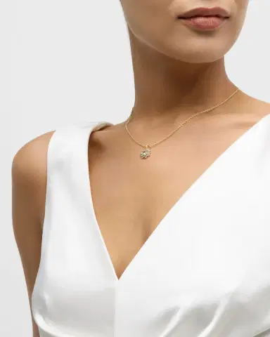Jennifer Meyer Small Aquamarine and Morganite Flower Pendant Necklace | Thumbnail 5 Jennifer Meyer Small Aquamarine and Morganite Flower Pendant Necklace | Thumbnail 5