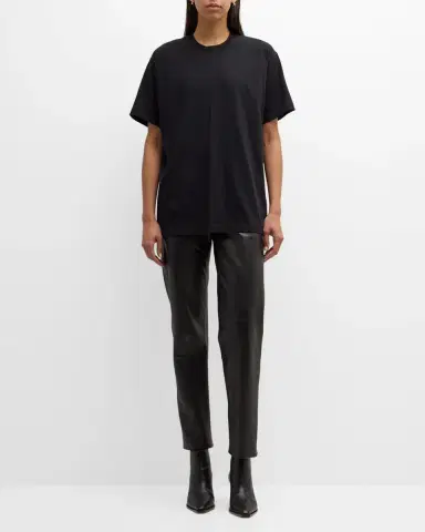Toteme Short-Sleeve Straight Cotton T-Shirt | Thumbnail 2 Toteme Short-Sleeve Straight Cotton T-Shirt | Thumbnail 2