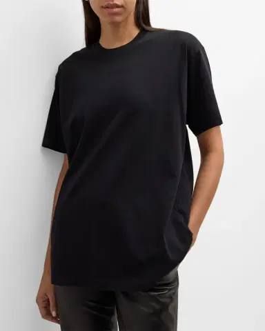 Toteme Short-Sleeve Straight Cotton T-Shirt | Thumbnail 7 Toteme Short-Sleeve Straight Cotton T-Shirt | Thumbnail 7
