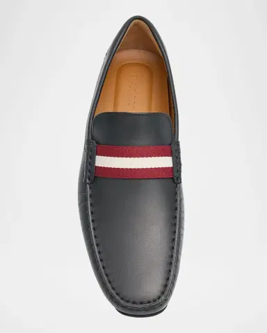 Bally Men's Perthy Leather Penny Loafers | Thumbnail 4 Bally Men's Perthy Leather Penny Loafers | Thumbnail 4