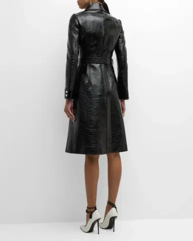Courrèges Reedition Vinyl Belted A-Line Trench Coat | Thumbnail 4 Courrèges Reedition Vinyl Belted A-Line Trench Coat | Thumbnail 4