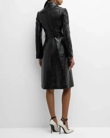 Courrèges Reedition Vinyl Belted A-Line Trench Coat | Thumbnail 6 Courrèges Reedition Vinyl Belted A-Line Trench Coat | Thumbnail 6