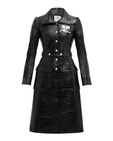 Courrèges Reedition Vinyl Belted A-Line Trench Coat | Thumbnail 1 Courrèges Reedition Vinyl Belted A-Line Trench Coat | Thumbnail 1