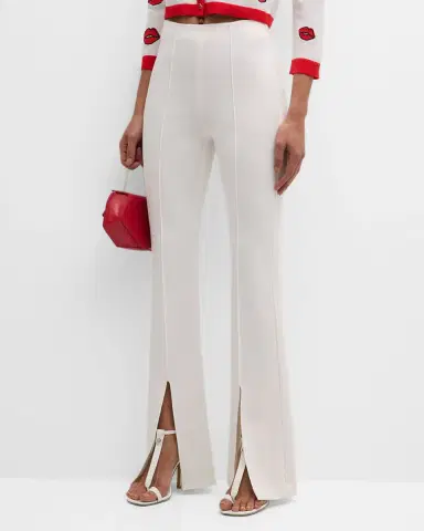 ALICE + OLIVIA Emiko High-Waisted Slit-Cuff Pants | Thumbnail 3 ALICE + OLIVIA Emiko High-Waisted Slit-Cuff Pants | Thumbnail 3