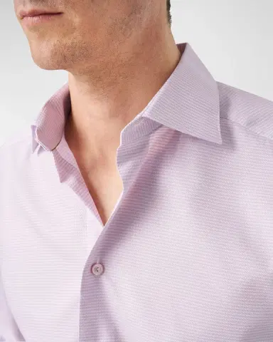 Eton Men's Contemporary Fit Elevated Pique Shirt | Thumbnail 3 Eton Men's Contemporary Fit Elevated Pique Shirt | Thumbnail 3