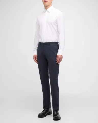 BOSS Men's Slim-Fit Textured Organic Cotton Dress Shirt | Thumbnail 2 BOSS Men's Slim-Fit Textured Organic Cotton Dress Shirt | Thumbnail 2