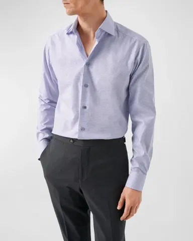 Eton Men's Contemporary Fit Elevated Pique Dress Shirt | Thumbnail 2 Eton Men's Contemporary Fit Elevated Pique Dress Shirt | Thumbnail 2