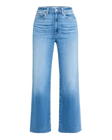 PAIGE Anessa Cropped Raw Hem Jeans | Thumbnail 1 PAIGE Anessa Cropped Raw Hem Jeans | Thumbnail 1