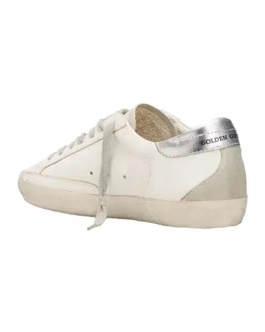 Golden Goose Men's Super-Star Metal-Logo Leather Low-Top Sneakers | Thumbnail 1 Golden Goose Men's Super-Star Metal-Logo Leather Low-Top Sneakers | Thumbnail 1
