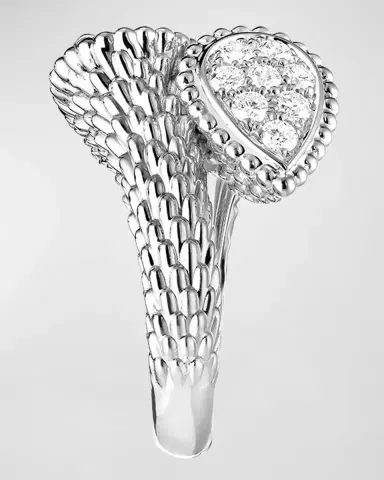 Boucheron Serpent Boheme 18k White Gold Diamond Bypass Ring, EU 52 / US 6 | Thumbnail 2 Boucheron Serpent Boheme 18k White Gold Diamond Bypass Ring, EU 52 / US 6 | Thumbnail 2