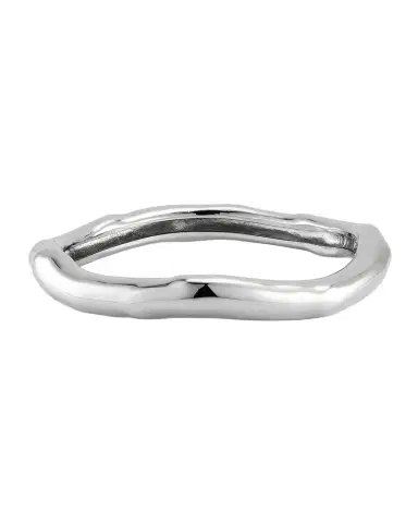 Alexis Bittar Molten Silver Bangle Bracelet, Size Large | Thumbnail 1 Alexis Bittar Molten Silver Bangle Bracelet, Size Large | Thumbnail 1