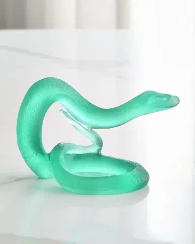 Daum Horoscope Snake Leaded Crystal Statue | Thumbnail 2 Daum Horoscope Snake Leaded Crystal Statue | Thumbnail 2