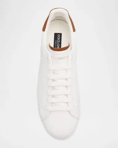 Dolce & Gabbana Men's Portofino Calfskin Low-Top Sneakers | Thumbnail 5 Dolce & Gabbana Men's Portofino Calfskin Low-Top Sneakers | Thumbnail 5