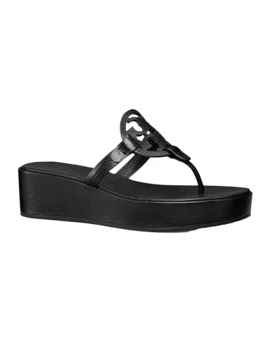 Tory Burch Miller Leather Logo Wedge Thong Sandals | Thumbnail 1 Tory Burch Miller Leather Logo Wedge Thong Sandals | Thumbnail 1
