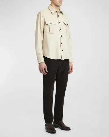 Brioni Men 's Cashmere Jersey Overshirt | Thumbnail 2 Brioni Men 's Cashmere Jersey Overshirt | Thumbnail 2