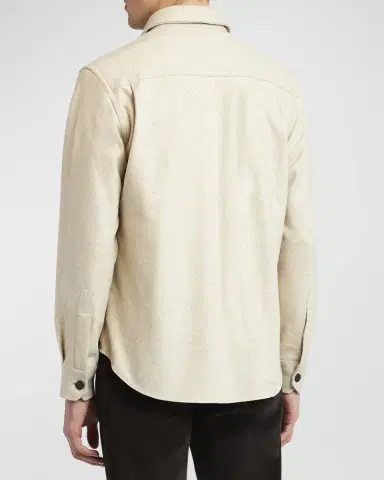 Brioni Men 's Cashmere Jersey Overshirt | Thumbnail 3 Brioni Men 's Cashmere Jersey Overshirt | Thumbnail 3