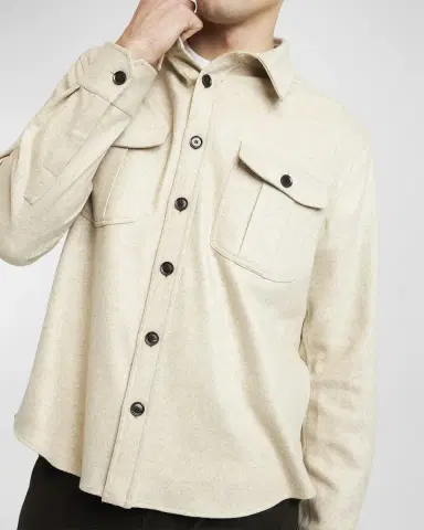 Brioni Men 's Cashmere Jersey Overshirt | Thumbnail 6 Brioni Men 's Cashmere Jersey Overshirt | Thumbnail 6