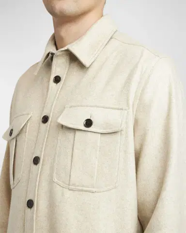 Brioni Men 's Cashmere Jersey Overshirt | Thumbnail 7 Brioni Men 's Cashmere Jersey Overshirt | Thumbnail 7