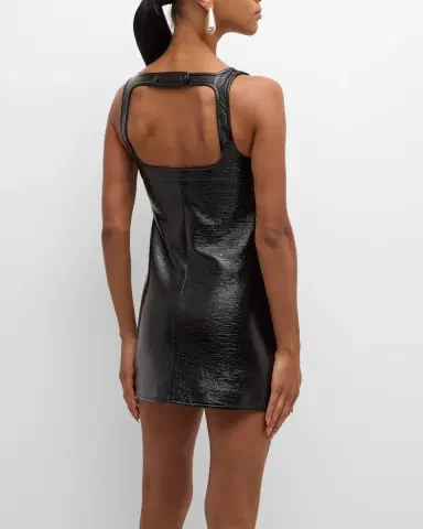 Courrèges Re-Edition A-Line Vinyl Mini Dress | Thumbnail 6 Courrèges Re-Edition A-Line Vinyl Mini Dress | Thumbnail 6