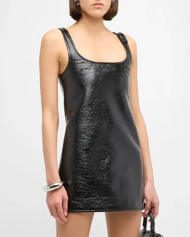 Courrèges Reedition Vinyl A-Line Mini Dress | Thumbnail 3 Courrèges Reedition Vinyl A-Line Mini Dress | Thumbnail 3