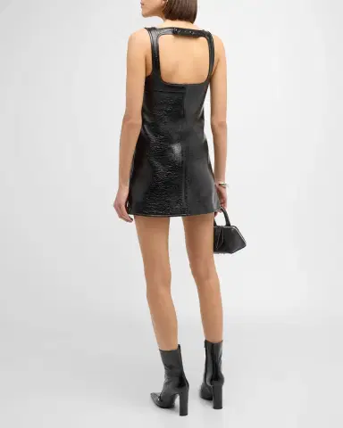 Courrèges Reedition Vinyl A-Line Mini Dress | Thumbnail 4 Courrèges Reedition Vinyl A-Line Mini Dress | Thumbnail 4